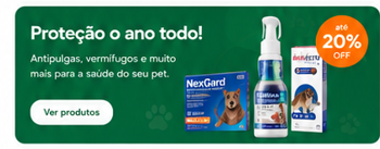 Proteção o ano todo: antipulgas, vermífugos e produtos veterinários